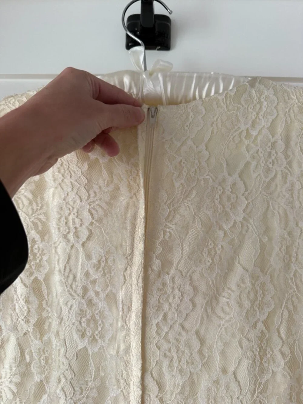 VTG 70s Gunne Sax Ivory Lace Dress Romantic Prairie Victorian Bridal Sz 7 - Picture 6 of 12